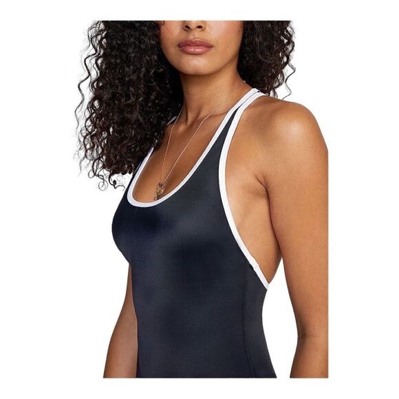 NWT RVCA Binded Cheeky One Piece in Black L - Picture 9 of 9